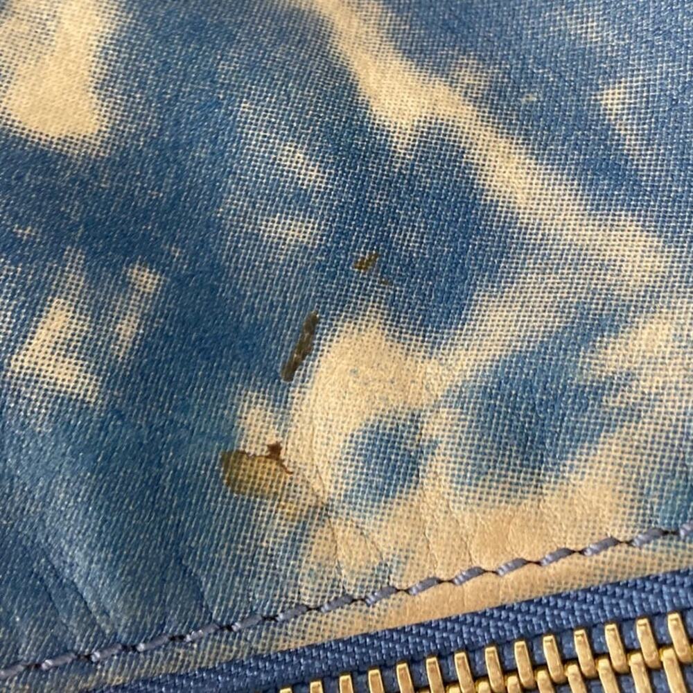 MICHAEL KORS, LARGE TAN, BLUE TIE DYE DUFFLE BAG (ASIS) - Picture 9 of 16